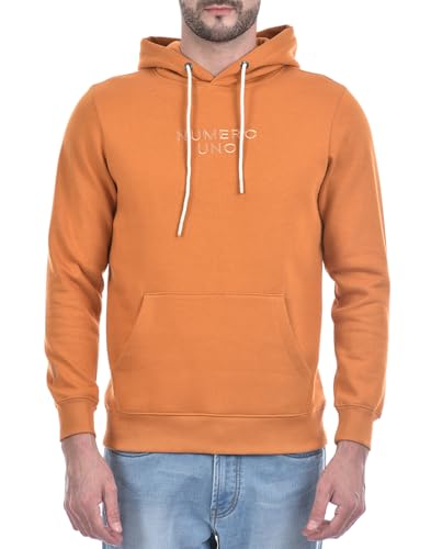 Image of Numero Uno Mens Blue Typographic Round Neck Brushed Fleece Sweatshirt