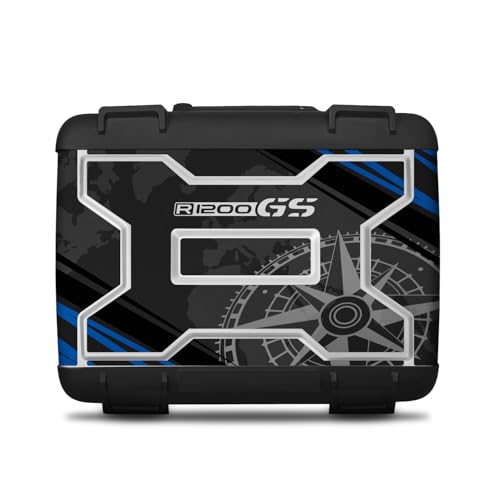  Az Graphishop Adesivi Valigie Per Modello Vario Compatibile con Bmw R 1200 GS 2006-2012 Protezione dai Graffi VV1-002-NWS (Lupin Blue, Destra + Sinistra + Top Case)
