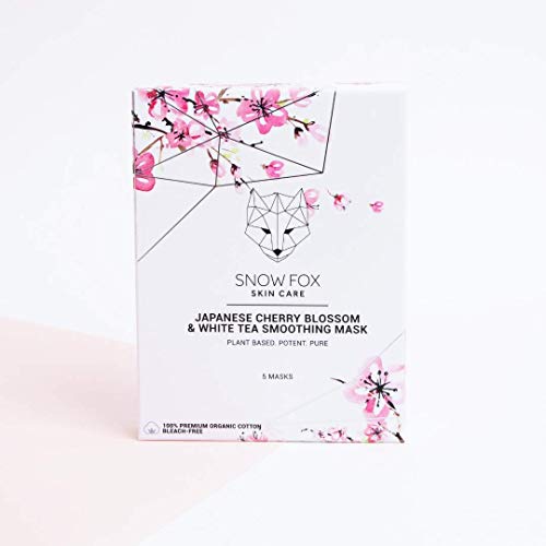 Snow Fox Japanese Cherry Blossom & White Tea Smoothing Mask – 1 Pack Skin Texture Enhancing For Smooth, Bright And Glossy Skin"Glass Skin" #TOP2