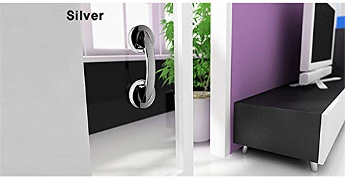 Janteelgo Suction Grab Bar, Portable Suction Handle Bar Suction Grip Bar For Window Door Drawer Cabinet Mini Fridge Grab Puller (Silver) #TOP2