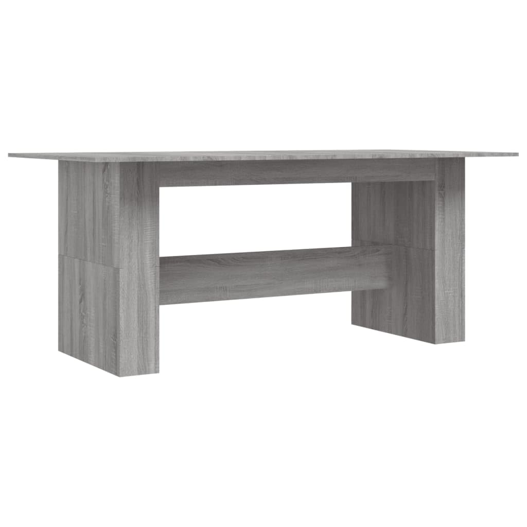 Table à manger Gris Sonoma 180x90 cm de cuisine robuste et stable