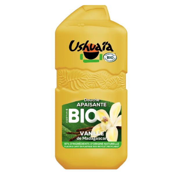 Ushuaïa douche apaisante bio vanille de Madagascar gel douche naturel hydratant flacon 280ml