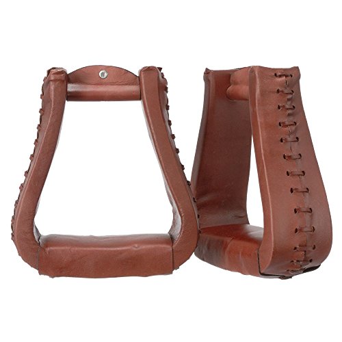 Tough 1 Oversized Leather Bell Stirrups Medium Oil