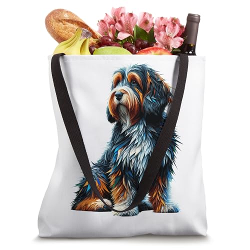 Bolso tipo tote Polygon Art con diseño de Petit Basset Griffon Vendéen miniatura 4