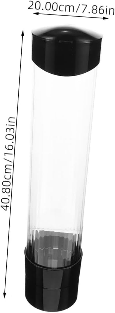 Efficient Wall-Mounted Cup Dispenser Black Office School Hospital Paper Cup Holder Dispenser
