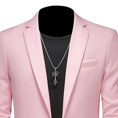 Mens Notched Lapel Casual Sport Coats Classic Groom Wedding Suit 2 Button Slim Fit Blazers Jacket4