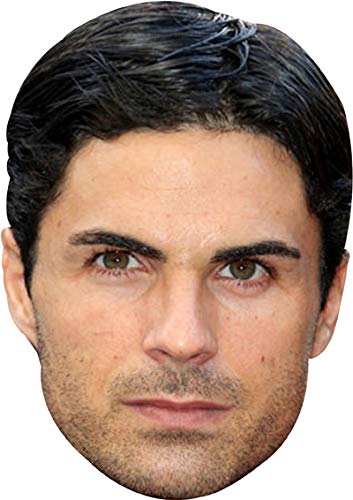 FoxyPrinting Mikel Arteta Celebrity Cardboard Party Face Mask Fancy Dress