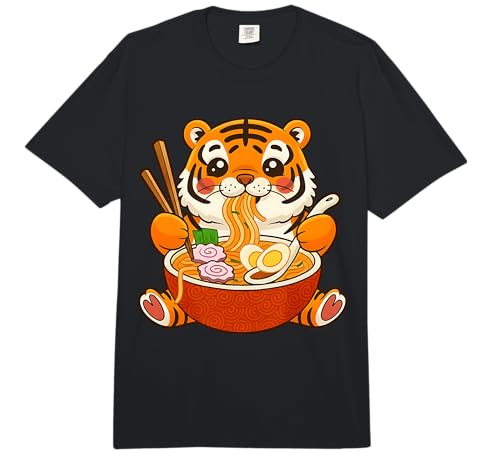 Japanese Tiger Ramen Kawaii Noodle Bowl Anime Chopsticks Comfort Colors