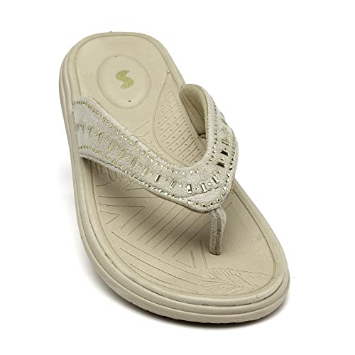 Image of SOLETHREADS PALM | Women slippers | Soft comfortable | Anti Skid | Stylish flip flop slippers for Women