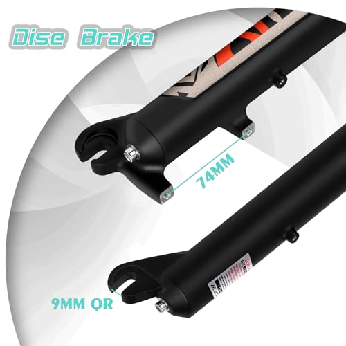 BUCKLOS 26/27.5/29 MTB Suspension Fork Travel 100mm, 28.6mm Straight Tube QR 9mm Crown Lockout Aluminum Alloy XC Mountain Bike Front Forks - Thumbnail 6
