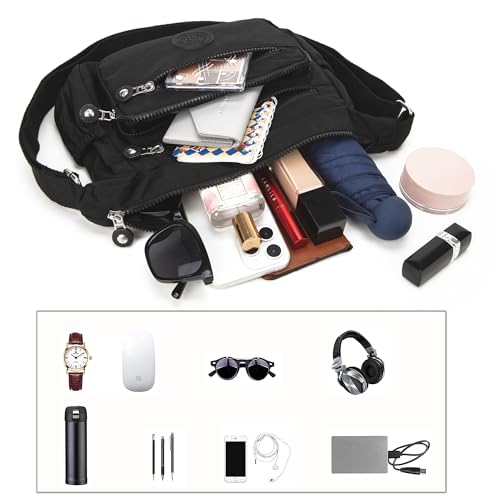Crossbody Purses for Women Lightweight Shoulder Handbags Waterproof Nylon Travel Bag Ladies Pocketbooks4