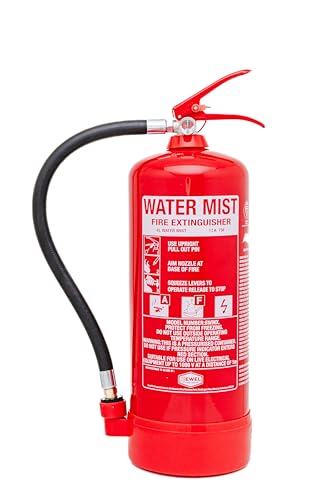 Jewel Fire Group 6L Water Mist Fire Extinguisher - 13A 21B 75F Kitemarked and Marine Approved Clean Multi-Purpose Protection for Home and Commercial Use