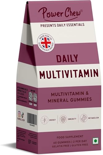Multivitamin Gummies for Women & Men | Chewable Multivitamins Adults | High Strength Multivitamin and Minerals with Iron | 60 Vegan Multivitamins Gummies