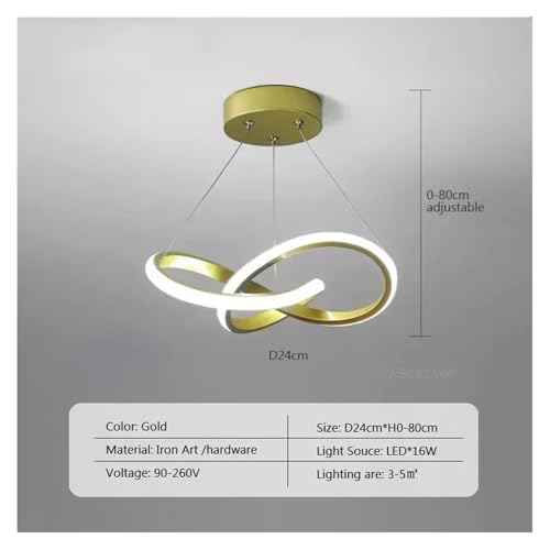 Lustre moderne LED pour plafond bas éclairage modulable design or