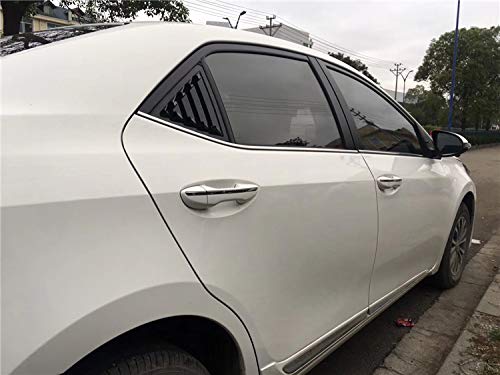 Sport Style Gloss Black Carbon Fiber Print Quarter Window Scoops Louvers For Toyota Corolla Sedan 2014 2015 2016 2017 2018 (Carbon Fiber Style) #TOP6