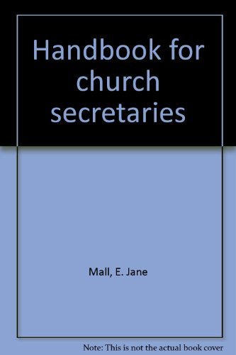 Handbook for church secretaries 0687165652 Book Cover