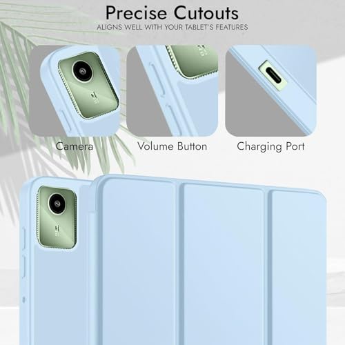 Image of ProElite Cover for Motorola Pad 60 Neo 11 inch 2025 case Cover, Soft Flexible Flip Case Cover for Motorola Pad 60 Neo 11 inch 2025 with Pen Holder [Recoil Series] - Light Blue