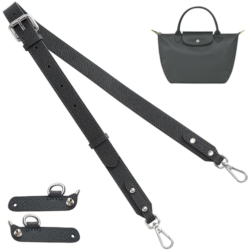 Image of Bag Leather Strap Replacement Crossbody Adjustable Shoulder Straps for SMALL Pouch, No Damage Conversion Kits Accessories(SMALL-Granite Grey-S)