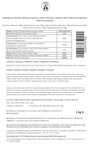 Popcorn Mais (1Kg) | Popcorn X-Large-Pack 1Kg | Mais Von Veggy Duck