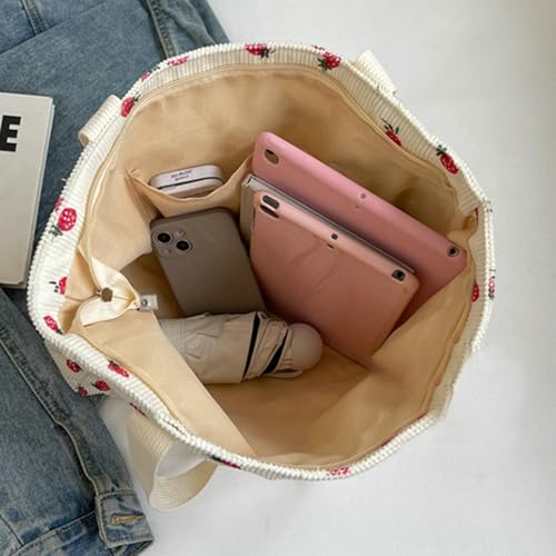 Bolso Tote Mujer Kawaii de Pana con Múltiples Bolsillos miniatura 6