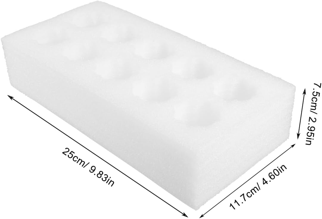 Vosarea 6pcs 30 Grids Egg Holder Thickened Foam Egg Tray for Storage and Transport White Anti-Shock and Protective Design