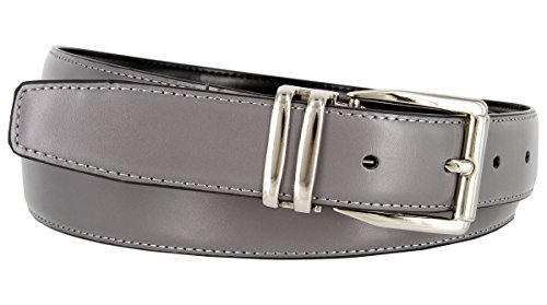 Men's Reversible Genuine Leather Dress Casual Belt 1-1/8
