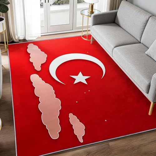 Alfombra infantil de nubes y estrellas perfecta para dormitorios lavable 2