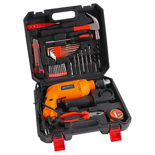 CHESTON Drill Tool Kit 550W 13mm Drill Machine For Home Use |Tool Kit For Home Use Multipurpose | Drill Kit with Variable Speed Set of - 36 Drill Bits, Hammer, Electric Pen, Measuring Tape, Box Cutter (B0D7WB5TDT) Amazon Price History, Amazon Price Tracker