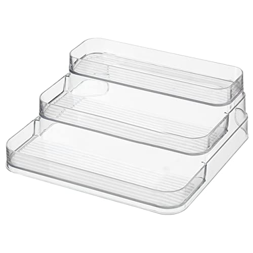 COLLBATH Portavasos Transparente Escalonado Estante Grande Para Cocina Organizador Transparente Para Especias Organizador De Frascos Para Especias Gabinetes Escalonados Contenedor