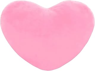 1 almohada decorativa de corazón rosa, cojín en forma de corazón para sofá y cama, bonito regalo del día de San Valentín p...