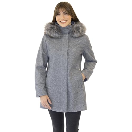 Amazon.com: NINE WEST Women's 32-inch mid-Length Faux Wool Coat
