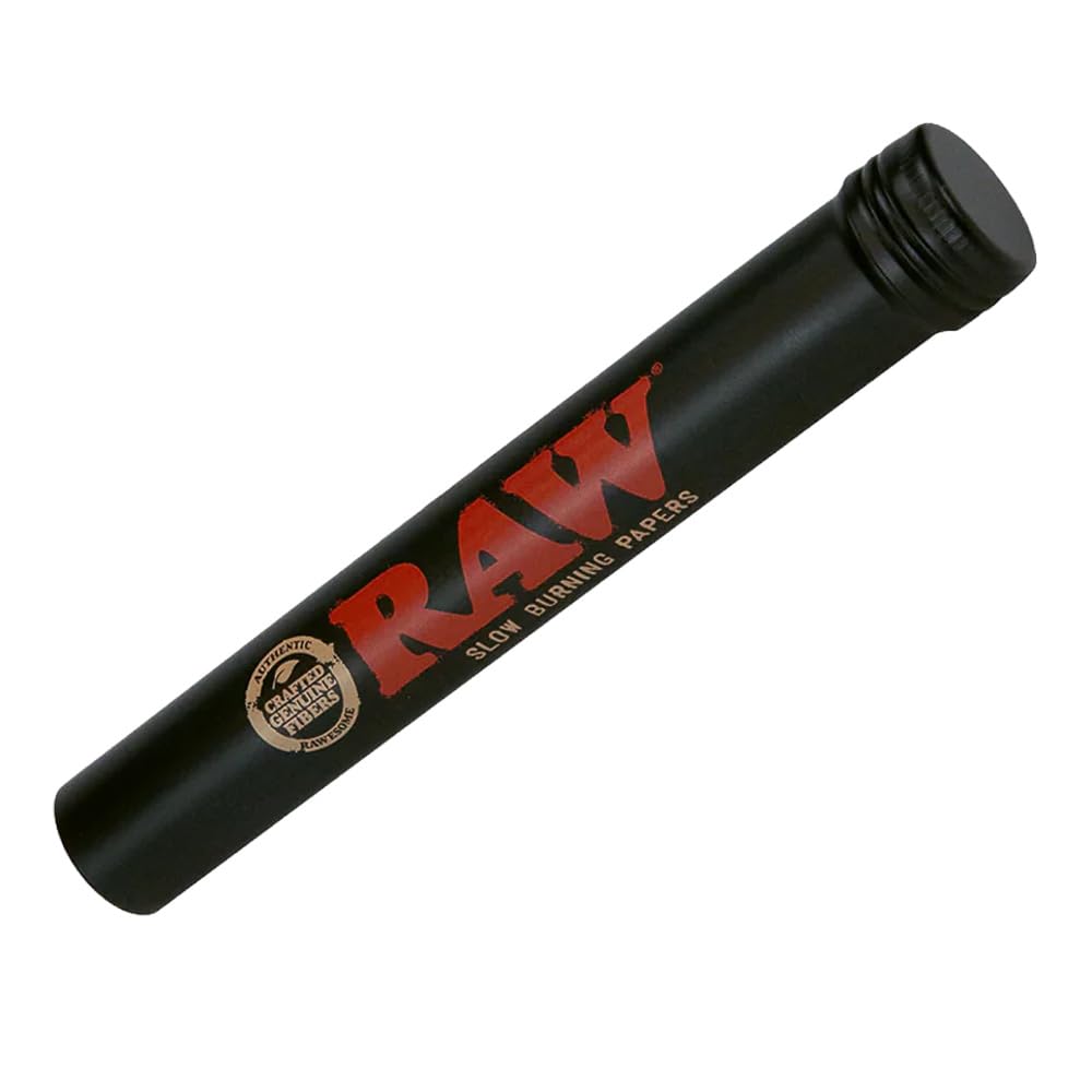 Vastu Black Raw Metal Storage Tube - Premium Airtight Container With Silicone Seal | 116Mm Smell-Proof Portable Case - Sold