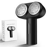 HANDZEE Power Fabric Shaver, Professional Pilling Remover, Dual-Head Electric Lint Remover 2nd Gear Adjustable Speed, 6 Blades Large Fuzz Pill Remover for Clothes Sweater Couch Furniture