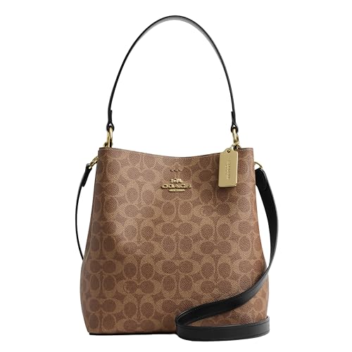 Coach Town Bucket Bag, IM/Tan/Black