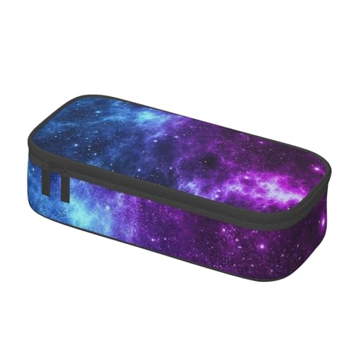 Image of Blue Galaxy Star Purple Space Pencil Case Organizer Big Capacity Pencil Pouch Stationery With Zipper School Supplies Pencil Bag For Girls Boys Office, j56tsd