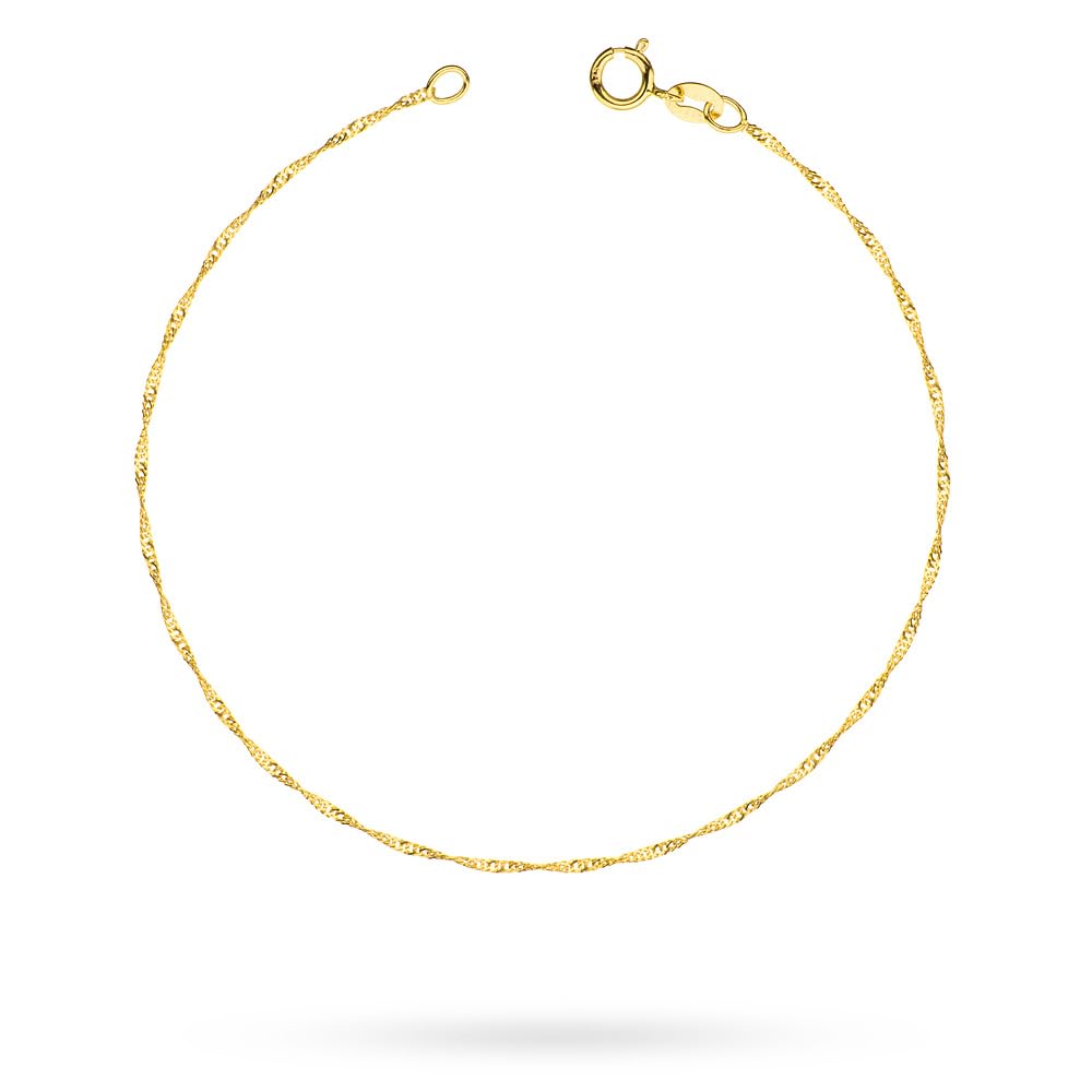 MARKO Armband Damen 375 Gold 17-19 cm Echtgold - Feines Goldarmband 9 Karat Damen Schmuck - Zartes Armband Gold Damen Elegant - Geschenk für Frauen