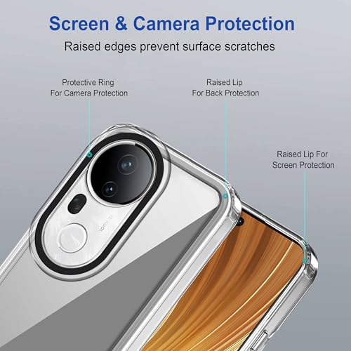 Image of Zapcase Back Case Cover for Vivo T4 Ultra 5G | Compatible for Vivo T4 Ultra 5G Back Cover | Case Cover with Camera Protection | (TPU + PC | Transparent)