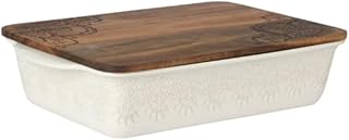 Pioneer Woman 9-Inch x 13-Inch Vintage Lace Ceramic Casserole Baking Dis...