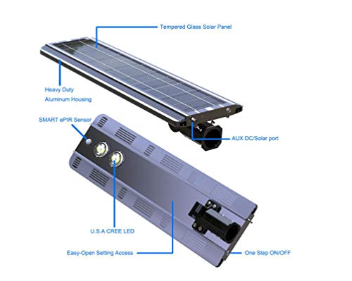 Eleding EE820W-AI20W Solar Power World 1St Dark Sky City 3000K Ai Smart Cree Led 3200Lm Street Light For Commercial Residential Parking Bike Paths Walkways Courtyard  thumb #3