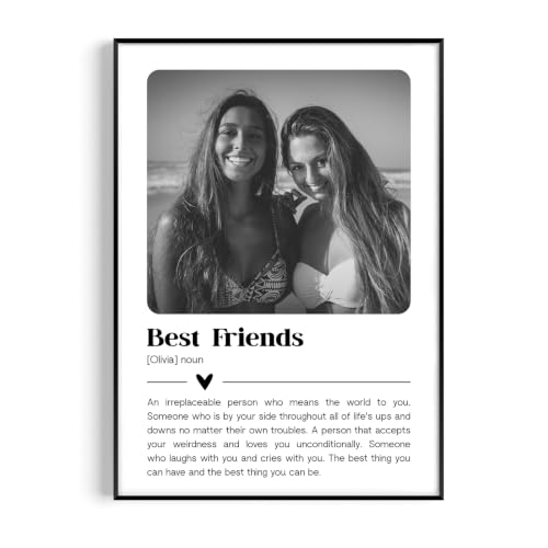 Image of Fans Favourites Personalised Best Friend Definition Print, Wall Art Poster, Best Friend Gift, Photo Definition Print, Quote Print, Custom Gift With Photo