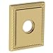 Baldwin R036003IDM Lifetime Polished Brass Individual 3.225" Height Square Rope Dummy Rosette