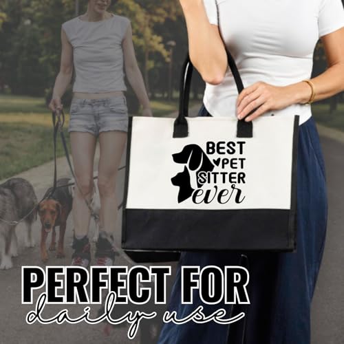 Image of InnoBeta Pet Sitter Gifts, Large Capacity Canvas Tote Bag