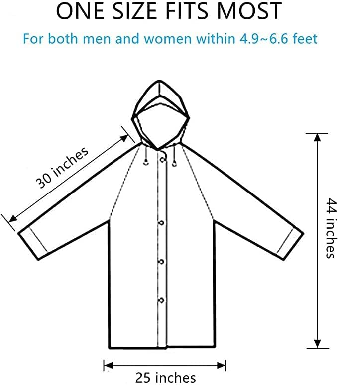 Image of Waterproof Rain Coat Hooded Universal Outdoor Water Resistant Portable Suit for Men Women Boys & Girls (all Family raincoat)