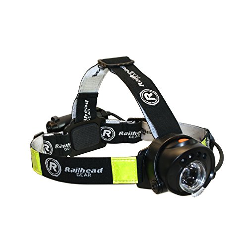 Railhead Gear 450 Lumen Focus Control, Motion Activated LED Headlamp, IPX4 Rated, Battery