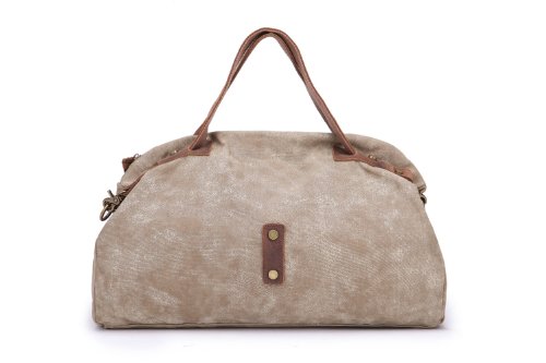 Yuangu Canvas Bag Shoulder Bag with Detachable Shoulder Strap Yg184 (Khaki)