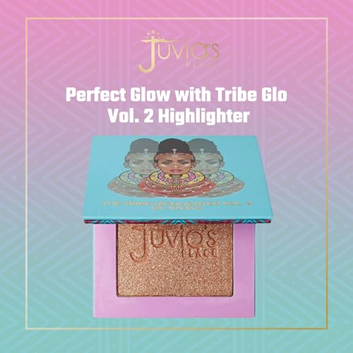 Juvia's Place - Tribe Highlighter Vol. 2 - Glow Highlighter Face Makeup Powder - Shimmering Glow Finish perfect for cheekbones, Radiant Mineral Shimmer, Illuminating Powder