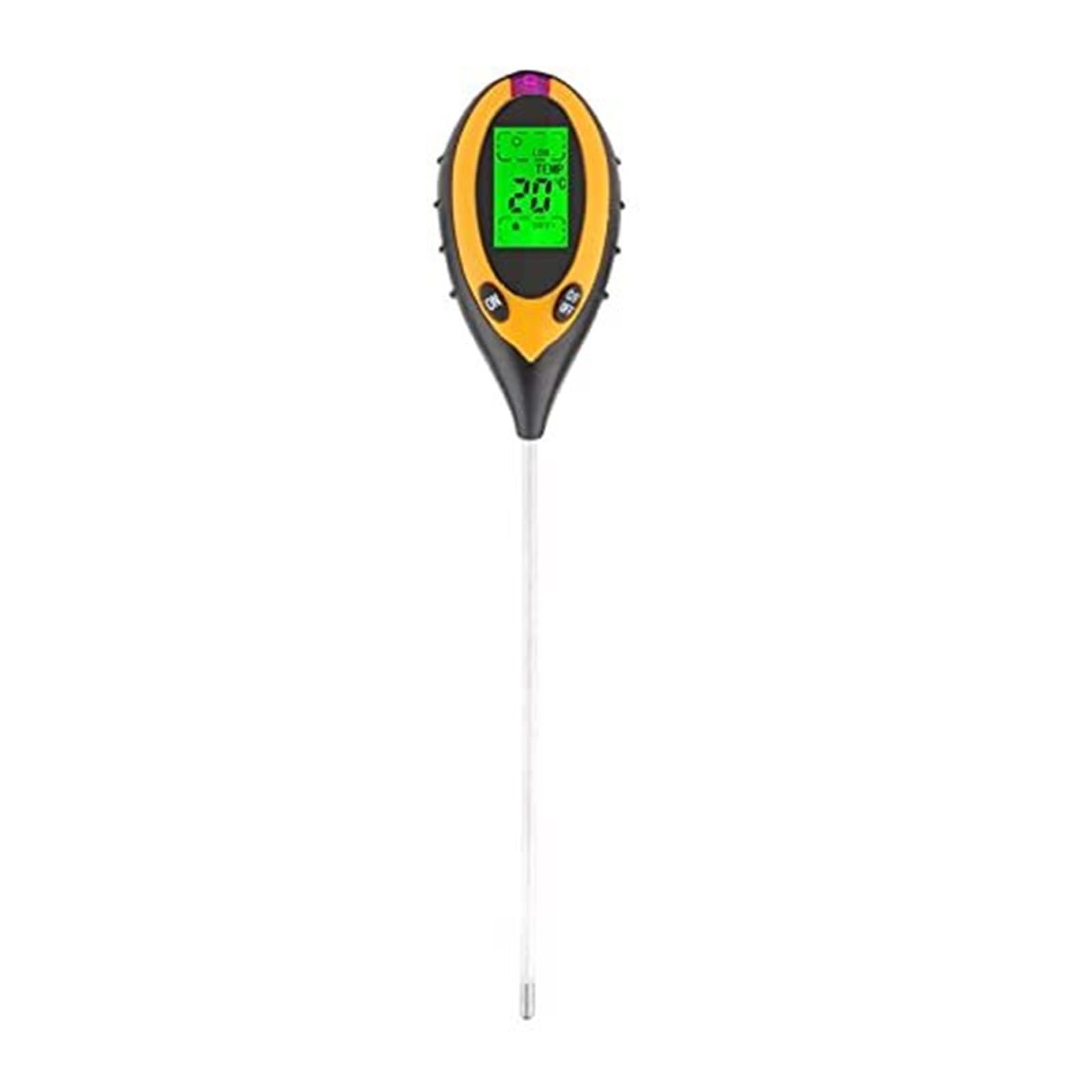 Bjdfge One Color Electronic Soil Tester, Moisture With Ph Meter, Light & Thermometer For Plants
