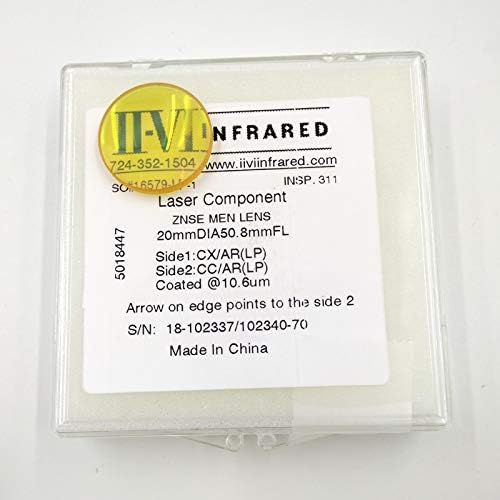 II-VI ZnSe Focus Lens Dia. 19.05mm FL 63.5mm 2 1/2"CO2 Laser Engraver for CO2 Laser Engraving Cutting Machine