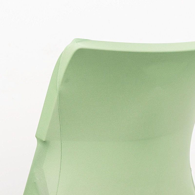 Miniatura 6 de Balsa Circle 10 fundas para sillas plegables de elastano verde salvia, protector de asiento extraíble, lavable, suministros de fiesta, boda,