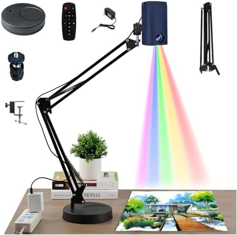 Drawing Projector, Art Projector for Tracing Drawing Painting, Portable Smart Tracing Painting Tool with Remote Control & Stand, WIFI and USB Connectivity for Image Transfer